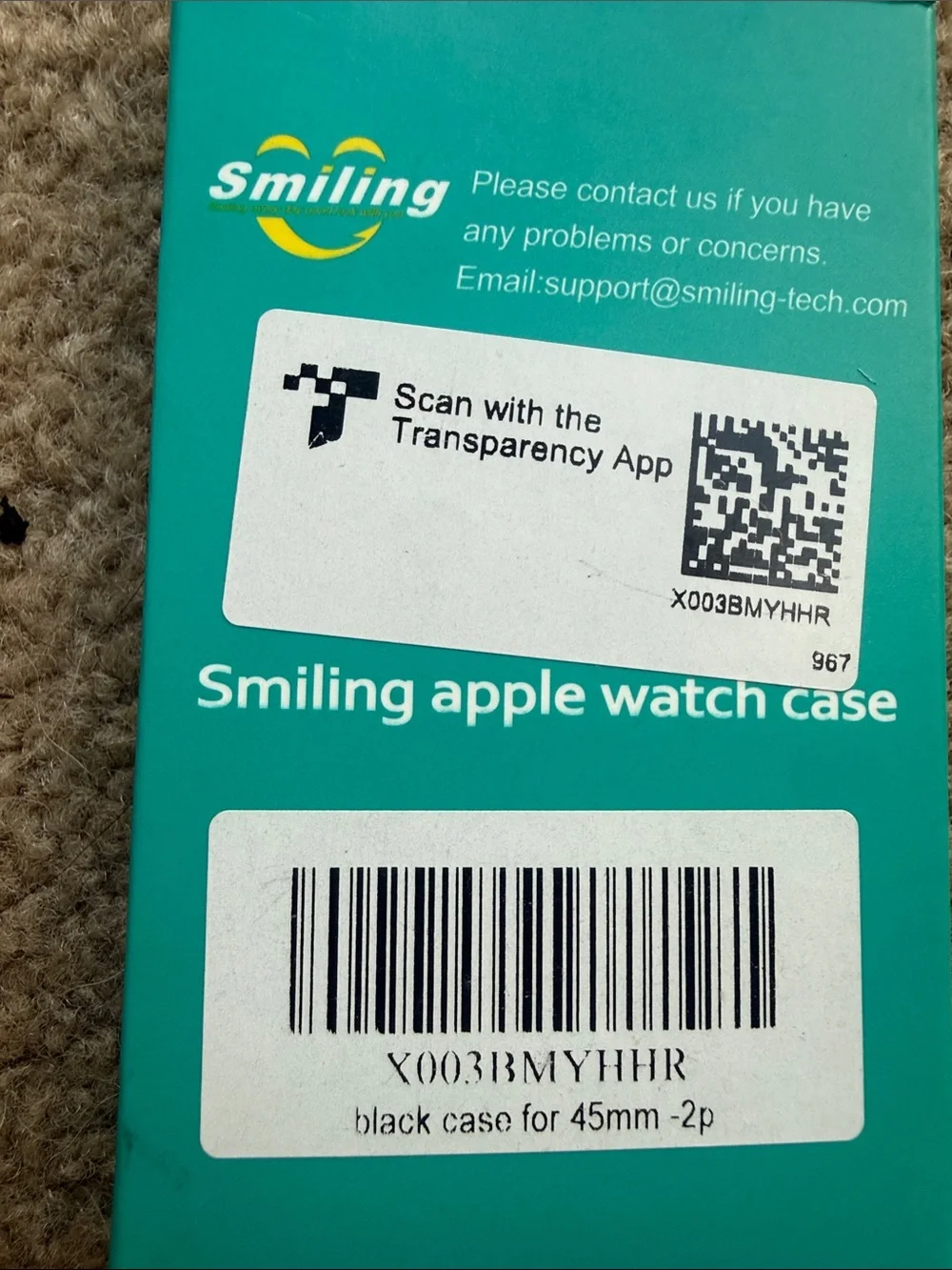 Smiling Apple Watch Case - Black (45mm)